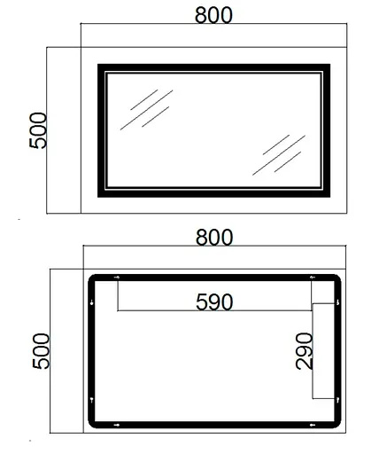 Дзеркало Qtap Cardinal з LED-підсвічуванням Touch QT0478C5080 - фото 12