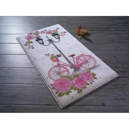 Килимок для ванної Confetti Romantic bike pembe 80 x 140