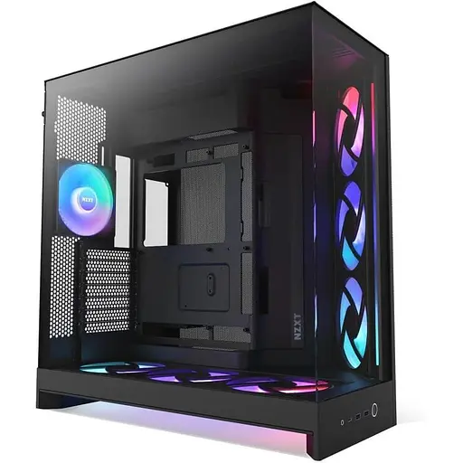 Корпус NZXT H9 Flow RGB+ Tempered Glass без БЖ Black (CM-H92FB-P1) - фото 1