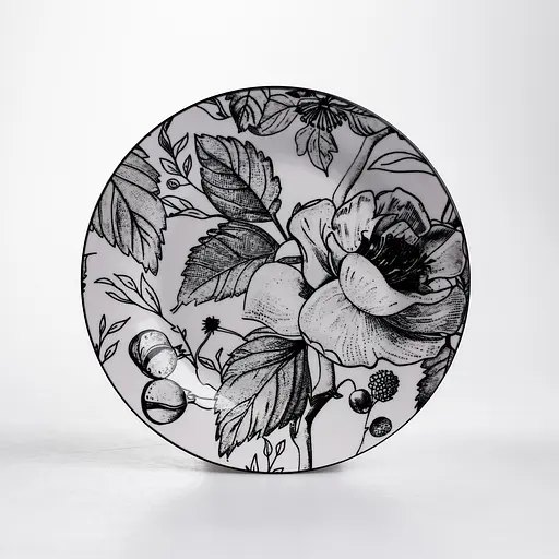 Столовий сервіз золотий на 6 персон 18 предметів набір фарфорових тарілок для сервірування столу сервіз тарілок Yiwu HP-HK-A4 - фото 4