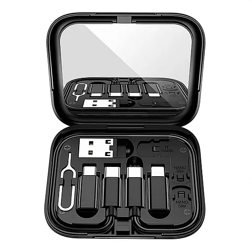 Кабель USB Hoco U114 Treasure Box 6 in 1 3A 60W чорний - фото 4