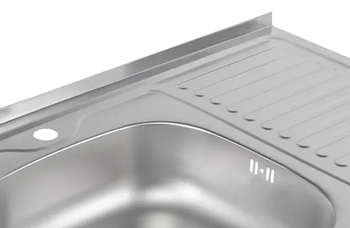 Кухонная мойка Brinex 6080-L 0.6 мм, накладная BRIN6080LSAT06 - фото 5