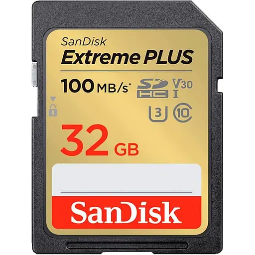 Карта пам'яті Sandisk 32GB SDHC Extreme PLUS Memory Card + 2 years Rescue (SDSDXWT-032G-GNCIN) - фото 1