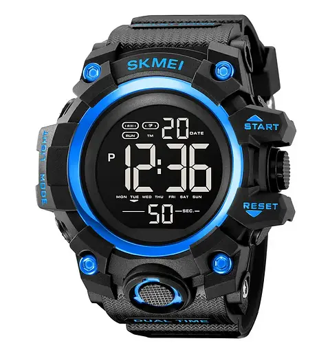 Годинники чоловічі спортивні Skmei 2140 hamlet (Чорний з синім)