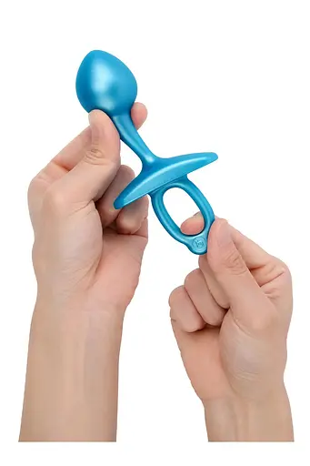 Анальна пробка B-Vibe Bulb Plug 10.7 см (блакитний) - фото 3