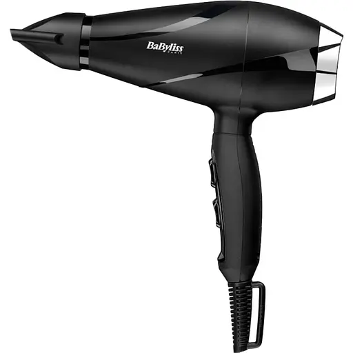 Фен BaByliss, 2200Вт, 2 режима, диффузор, ионизация, холодный обдув, черный
