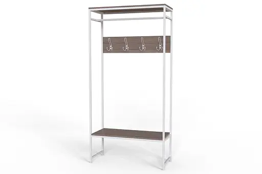 Вешалка напольная Ferrum-decor Трелис 14 180x90x38 белый ДСП Дуб Сонома Труфель 16мм (FRD-104353) - фото 4