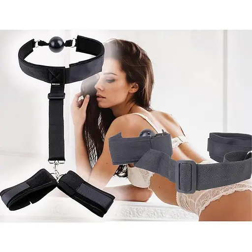 BDSM бондаж для рук та ніг від Scappa для інтимної гри Чорний K000218 - фото 2