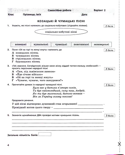 Українська література. 7 клас. Контроль результатів навчання - фото 3