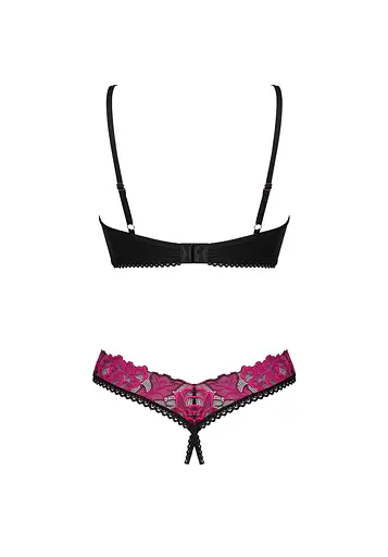 Комплект Obsessive Rosenty otwarty XL/2XL чорний - фото 6