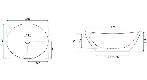 Умивальник Rea Sofia Nature marble накладний мармур REA-U6605, Мармур - фото 5