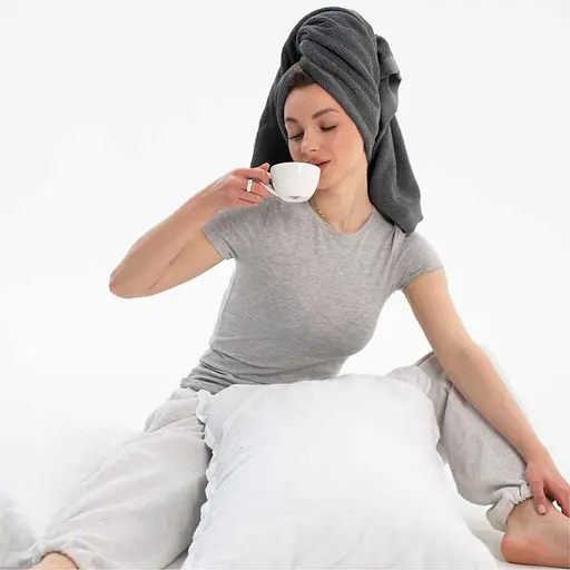 Набір 2 жакардові рушники в коробці Lovely Svi  70 х 140 см і 50 х 90 см Молочний Сірий (140226) - фото 3