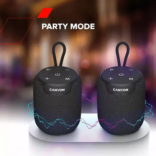 Портативна акустика Canyon OnMove 9 IPX6 TWS 10W Black (CNE-CBTSP9) - фото 12