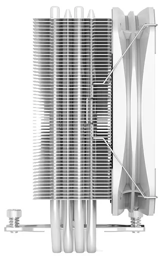 Кулер для процесора PcCooler PALADIN 400, White, алюміній/мідь, 1x130 мм, для Intel 1700/1200/115x, AMD AM5/AM4, до 200 Вт, висота 157 мм - фото 6