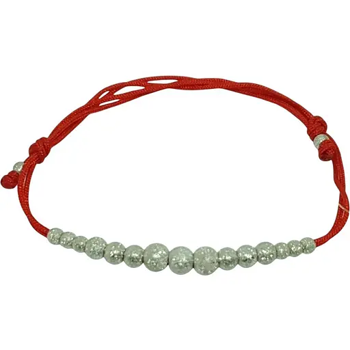 Браслет из текстиля Qvaliz с серебряными вставками. 905 01236