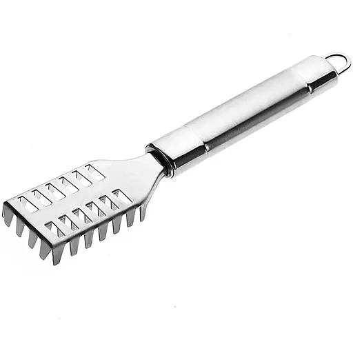 Рибочистка 4-рядна з нержавіючої сталі скребок для швидкого чищення риби 19.5 см, Kitchen Master Сріблястий 86850 - фото 1