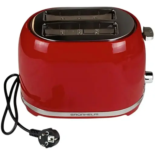 Тостер Grunhelm GTR018R 850 Вт красный (142680) - фото 4