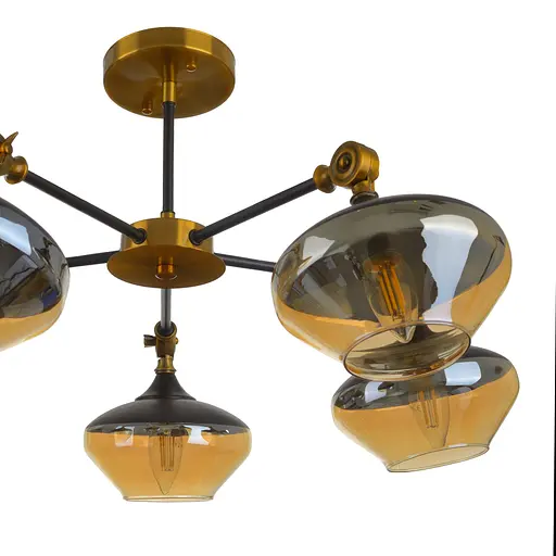 Люстра Brille лофт стельова E27 60W G (BL-966C/5) - фото 2