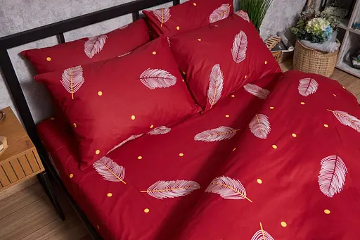 Комплект постільної білизни Moon&Star Бязь Gold Люкс Lipstick King Size 220x240 наволочки 2х40х60 - фото 5