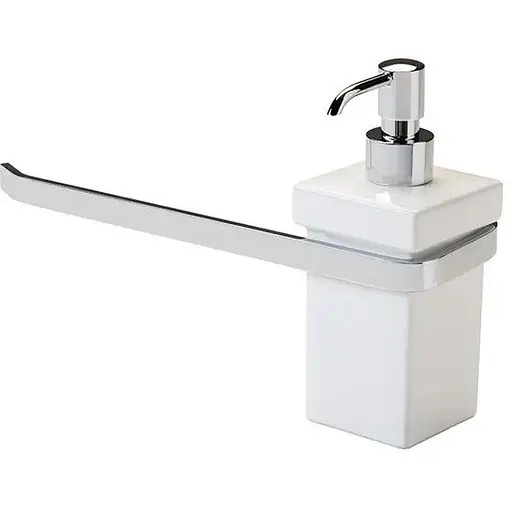 Тримач для рушника з дозатором Stilhaus Mizar хром MZ69D08 Білий - фото 1