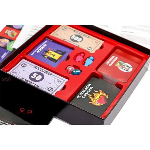 Настільна гра "Сексополія" Fun Games 0019FGS-UKR ігрове поле, фішки, кубики, купюри - фото 6