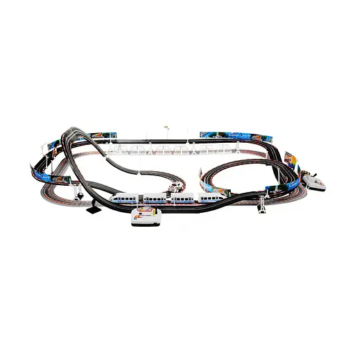 Электропоезд Ramiz 2в1 для гонок на дистанционном управлении+локомотивы+вагоны+машина ML-50703 - фото 7