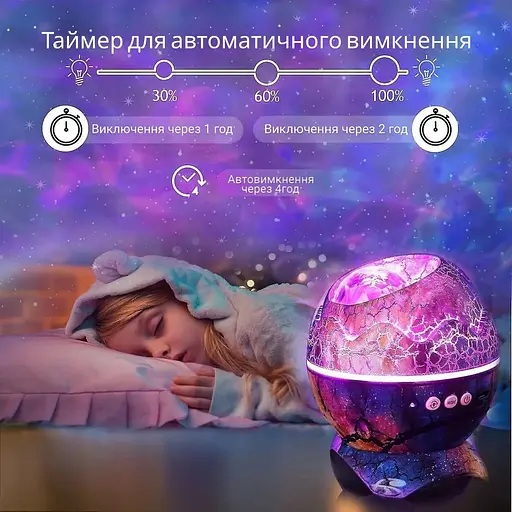 Нічник проектор "Яйце дракона" зоряне небо світильник галактика - фото 8