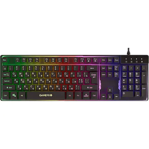 Клавіатура GamePro GK576 Nitro+ RGB USB Black (GK576) - фото 1