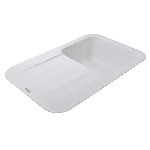 Гранітна мийка Globus Lux Ober білий 780x500 мм А0007, Білий - фото 4