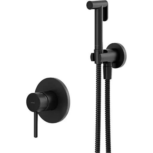 Набір гігієнічного душу прихованого монтажу Omnires Y black matt SYSYBI1BL, Чорний матовий - фото 1
