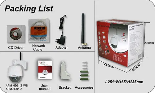 Зовнішня IP-камера Apexis APM-J901-Z-WS - фото 4