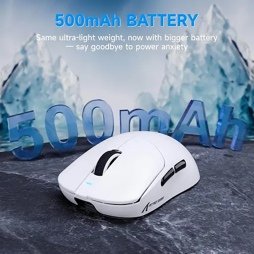 Беспроводная мышь ATTACK SHARK X8 Plus PAW3395PRO с тремя режимами 2.4G/USB-C с кабелем/Bluetooth Белая - фото 4