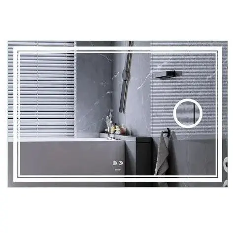 Дзеркало Mixxus Premium QUADRO MR20-100x70 (LED Touch, Anti-fog, лінза) (MP6622) - фото 1