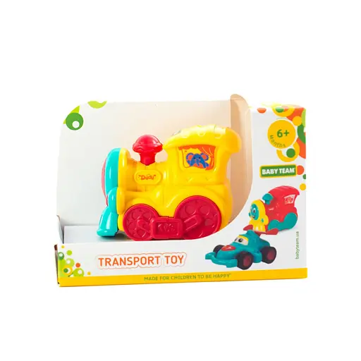 Дитяча іграшкова машинка "Паровозик" 8620_паровозик_жовтий - фото 2