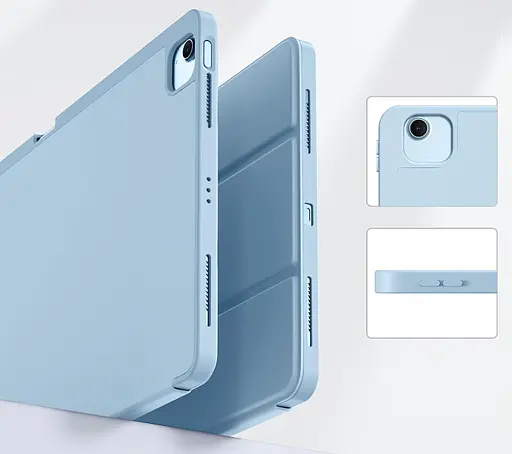 Чехол-книжка CDK для Apple iPad Air 13" M3 2025 экокожа/силикон Smart Case cлот cтилус (017899) white ice - фото 4