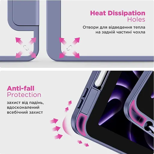 Чохол-книжка ArmorStandart Y-Type Pen для Apple iPad 10th Gen 10.9" (2022)/iPad 11 (2025) Purple (ARM77503) [133725] - фото 7