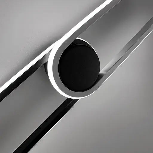 Настінний LED світильник білий з чорним Line F WM 30-800 BK - фото 3