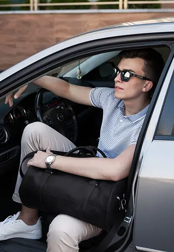 Шкіряна сумка Harper чорна Crazy Horse - фото 10