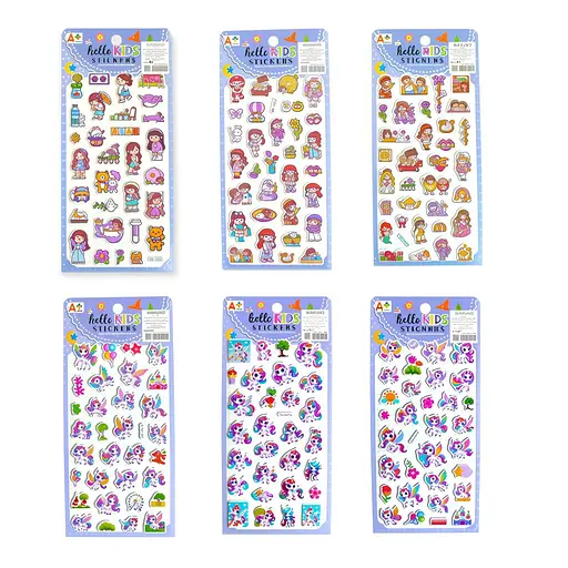 Наліпки дитячі Malevaro 6 дизайнів 12 шт. (762770ML)