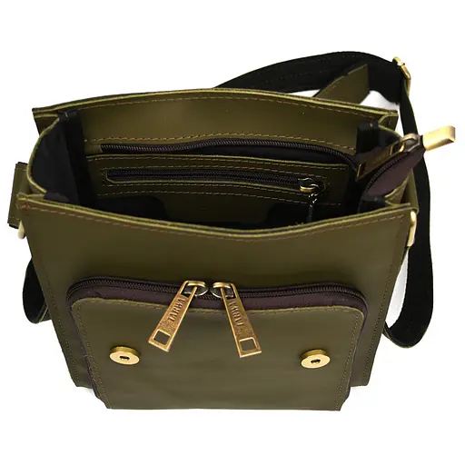 Чоловіча шкіряна сумка через плече TARWA 26х22х6 см sum0028327 - фото 2