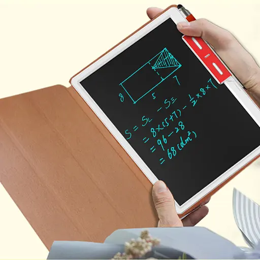 Планшет для малювання LCD color blocked 10,1 дюймів with leather case Brown / Dark Brown - фото 4