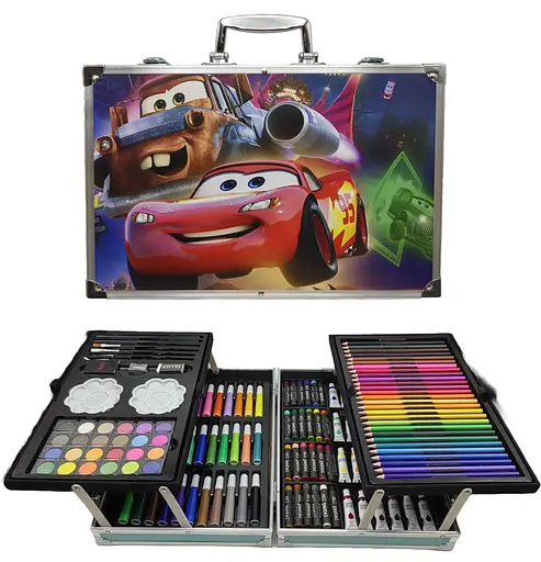 Набір для малювання Машина, 145 предметів, в алюмінієвій валізі, 145-CR