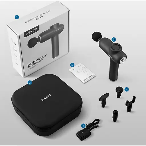 Перкуссионный массажер Naipo MGG-2103 [104320] - фото 3