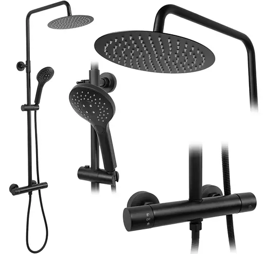 Душовя система Rea Vincent з термостатом black REA-P6600, Чорний - фото 7