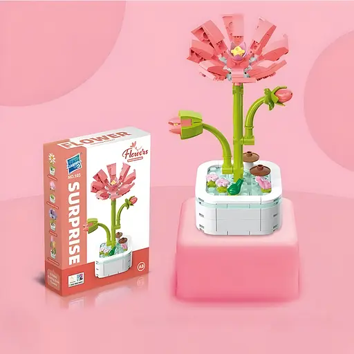 3D конструктор Flowers Розовый пион на 114 деталей (25-106) - фото 4