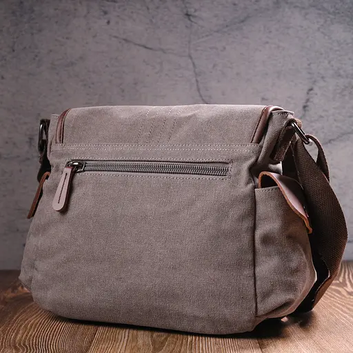 Практична горизонтальна чоловіча сумка із текстилю 17х24х13 см Vintage 17х24х13 см sum0021439 - фото 9