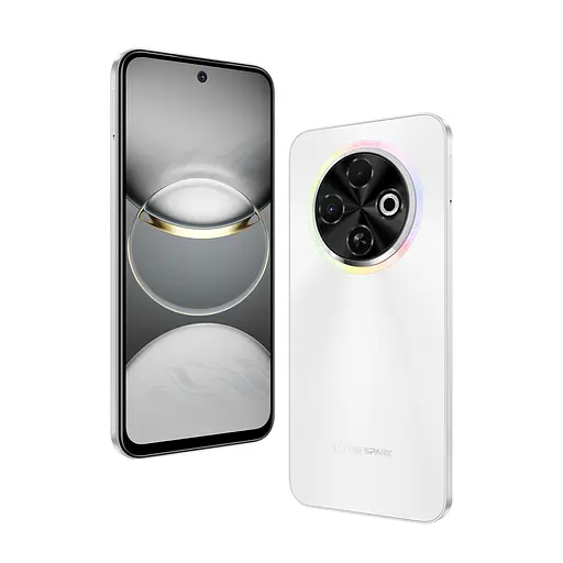 Смартфон Tecno Spark 30C KL5n 667" 6/128ГБ 2SIM 5000мА год Orbit White - фото 4