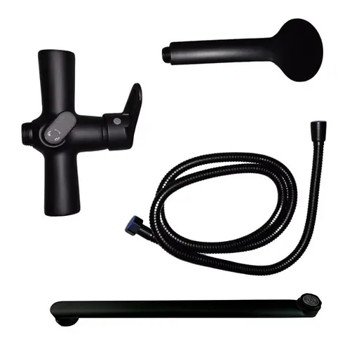 Смеситель для ванной Lidz Nicole 005, Black (k35) LDNIC005BLA45183 - фото 6