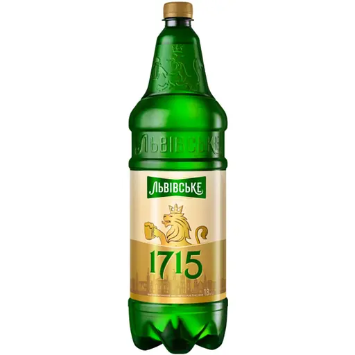 Пиво Львівське 1715 светлое 4.5% 1.8 л