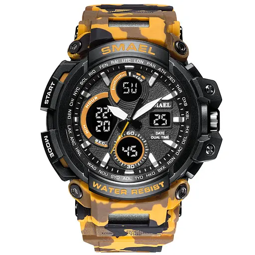 Часы наручные мужские Smael 1708 Camo Yellow (15172)